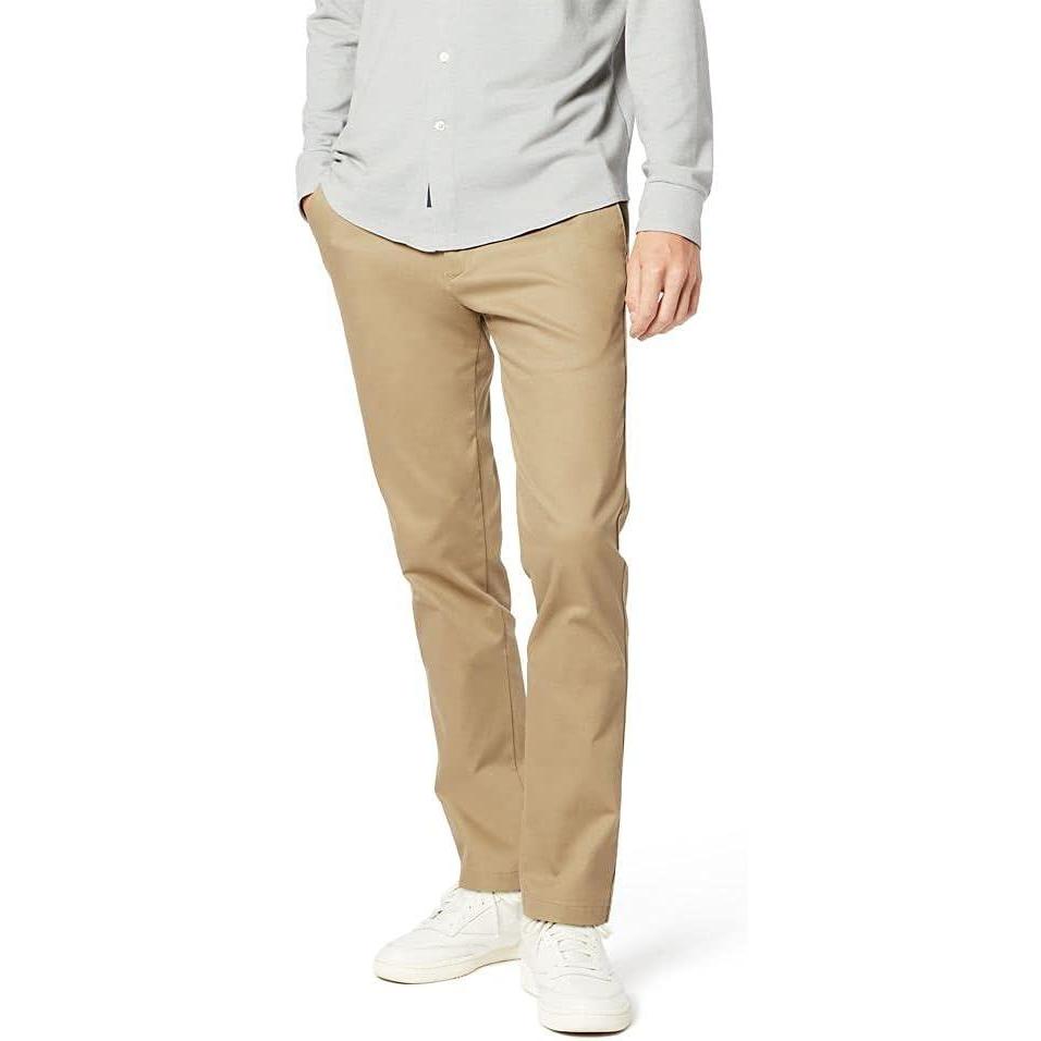 imageDockers Mens Slim Fit Signature Khaki Lux Cotton Stretch PantsNew British Khaki