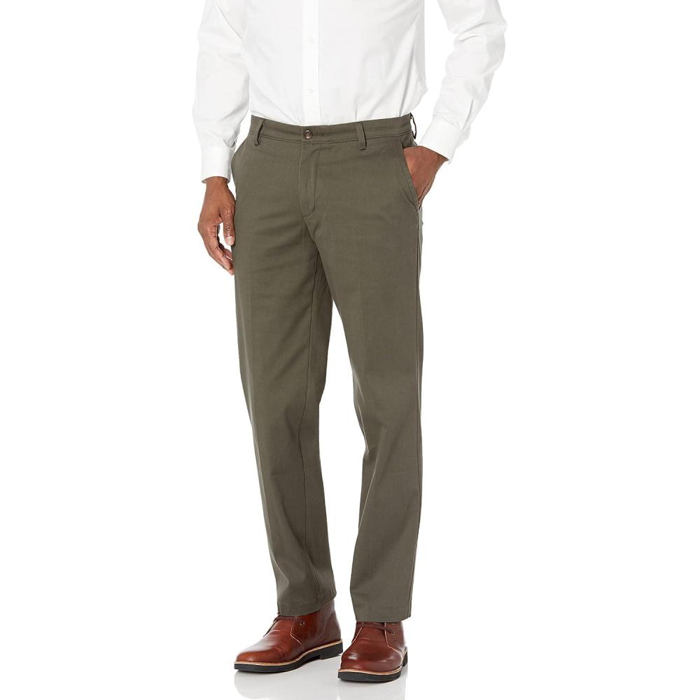 imageDockers Mens Straight Fit Easy Khaki PantsOlive Grove