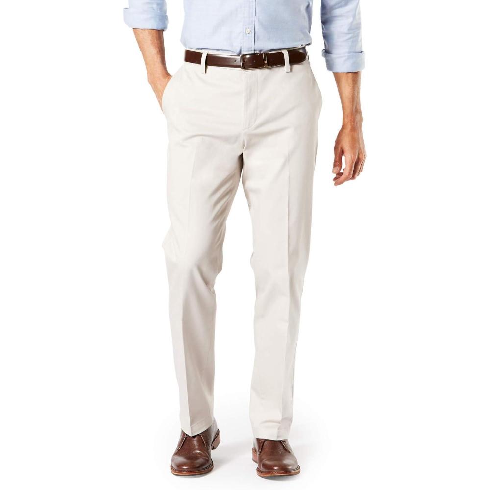 imageDockers Mens Straight Fit Signature Lux Cotton Stretch Khaki Pant  CreasedCloud