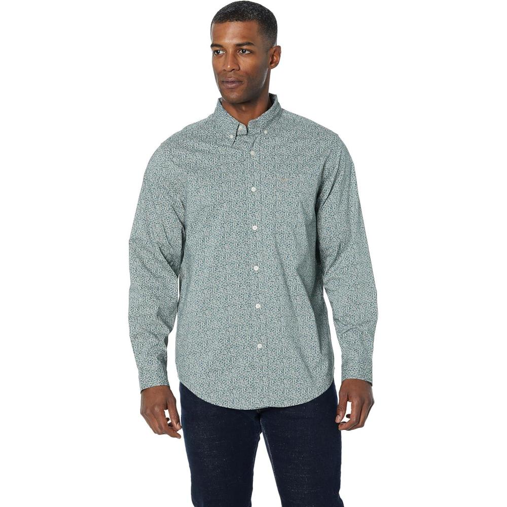 imageDockers Mens Supreme Flex Long Sleeve Button Up ShirtForest Fog Print