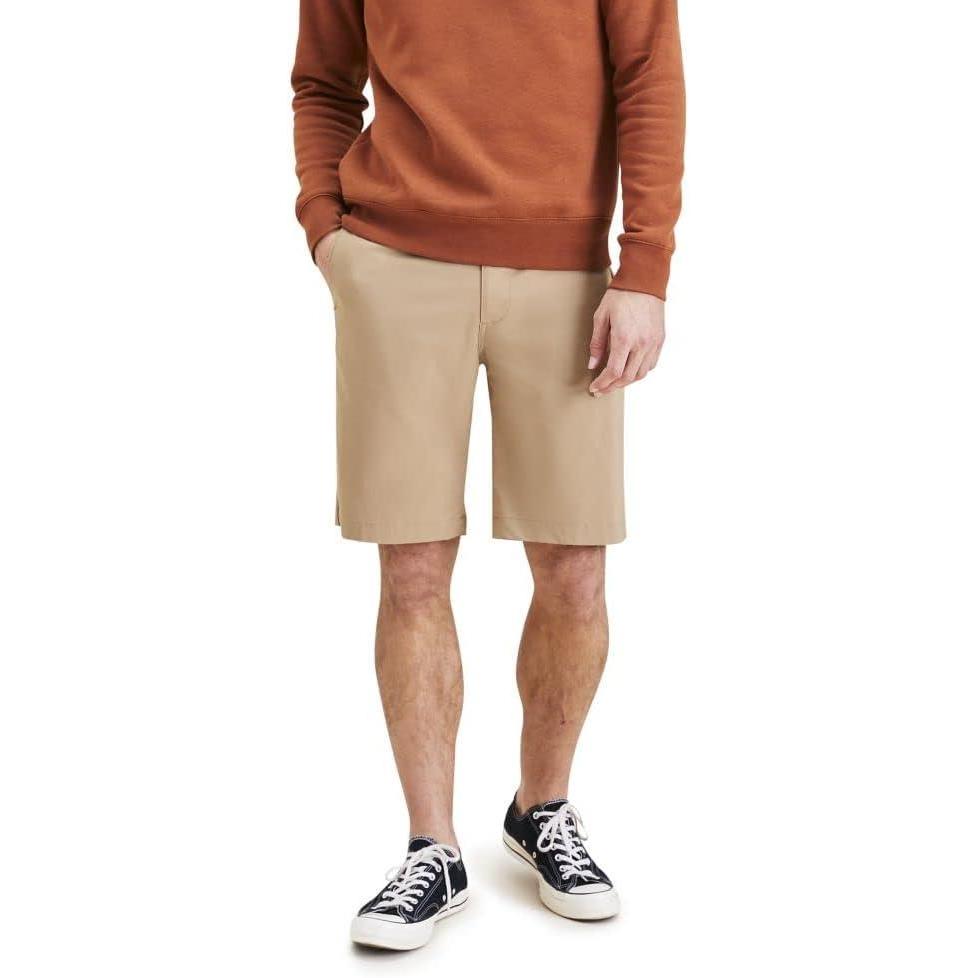 imageDockers Mens Ultimate Go Straight Fit Smart 360 Tech ShortsHarvest Gold