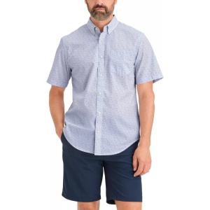 DOCKERS Mens Men’s Signature Shirt Short Sleeve Classic Fit with Stain Defender®(Colton Arctic Ice Print)