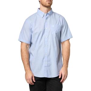DOCKERS Mens Men’s Signature Shirt Short Sleeve Classic Fit with Stain Defender®(End on End Delft)