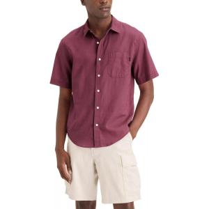 DOCKERS Mens Regular Fit Short Sleeve Casual Shirt (Standard and Big & Tall)(Dry Rose)