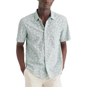 DOCKERS Mens Regular Fit Short Sleeve Casual Shirt (Standard and Big & Tall)(Green Loquat Harbor Grey)