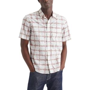 DOCKERS Mens Regular Fit Short Sleeve Casual Shirt (Standard and Big & Tall)(Pink Afterglow Fawn)