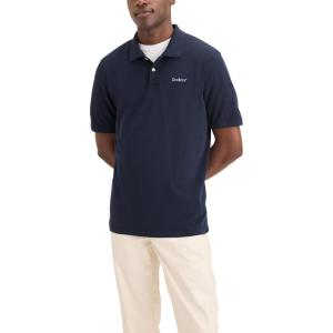 DOCKERS Men’s Regular Fit Short Sleeve Performance Pique Polo(Dockers Serif Navy Blazer Embroidery)