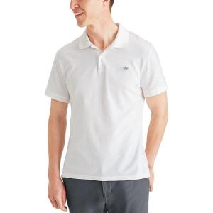 DOCKERS Men’s Regular Fit Short Sleeve Performance Pique Polo(Lucent White)