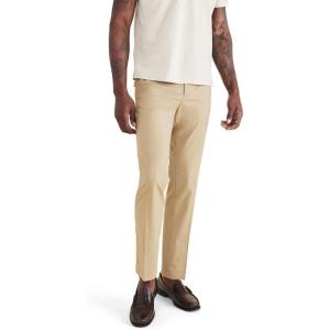 DOCKERS Mens Signature Go Slim Fit Khaki Smart 360 Tech Pants(Harvest Gold)
