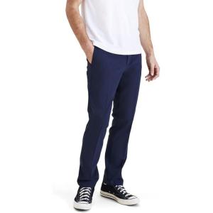 DOCKERS Mens Signature Go Slim Fit Khaki Smart 360 Tech Pants(Navy Blazer)