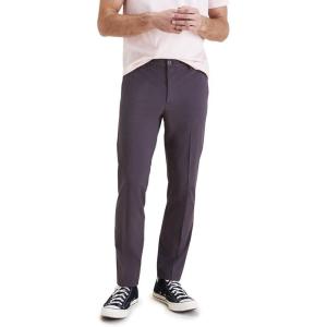 DOCKERS Mens Signature Go Slim Fit Khaki Smart 360 Tech Pants(Saddle Purple)