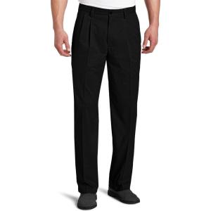 Dockers Men’s Classic Fit Easy Khaki Pants – Pleated (Standard and Big & Tall)(Black (Cotton))