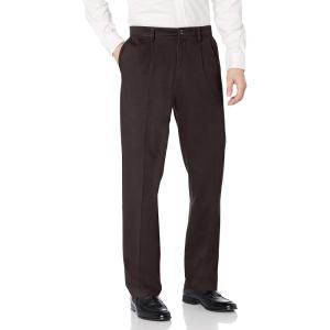 Dockers Men’s Classic Fit Easy Khaki Pants – Pleated (Standard and Big & Tall)(Coffee Bean)