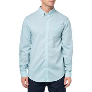 Dockers Men’s Classic Fit Long Sleeve Signature Iron Free Shirt with Stain Defender(Gilmore Tourmaline Print)