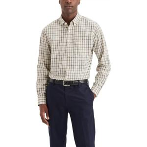 Dockers Men’s Classic Fit Long Sleeve Signature Iron Free Shirt with Stain Defender(Whitmore Plaid)