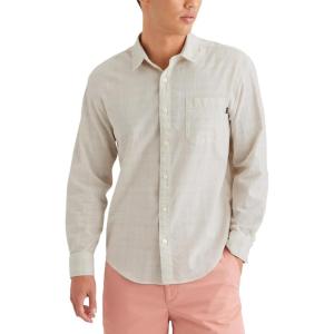 Dockers Men’s Regular Fit Long Sleeve Casual Shirt (Regular and Big & Tall)(Ephemeral Grit Plaid)