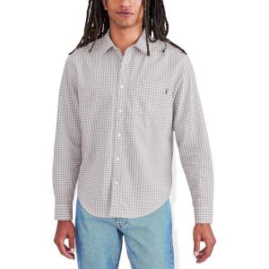 Dockers Men’s Regular Fit Long Sleeve Casual Shirt (Regular and Big & Tall)(Purple Dove)