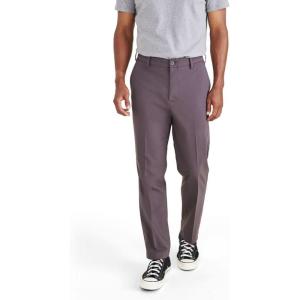 Dockers Men’s Signature Go Straight Fit Khaki Smart 360 Tech Pants (Regular and Big & Tall)(Saddle Purple)