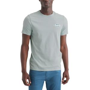 Dockers Mens Slim Fit Short Sleeve Graphic Tee Shirt(Banner Harbor Grey)