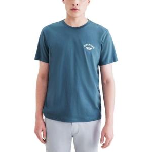 Dockers Mens Slim Fit Short Sleeve Graphic Tee Shirt(Blue Fusion)