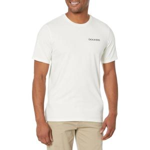 Dockers Mens Slim Fit Short Sleeve Graphic Tee Shirt(Egret)
