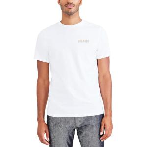 Dockers Mens Slim Fit Short Sleeve Graphic Tee Shirt(Lucent White Back Logo)