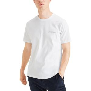 Dockers Mens Slim Fit Short Sleeve Graphic Tee Shirt(Paper White)