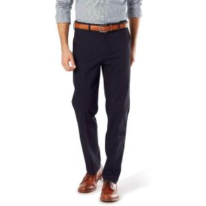 Dockers Men’s Slim Fit Signature Khaki Lux Cotton Stretch Pants(Dockers Navy (Stretch))