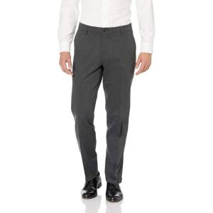 Dockers Mens Straight Fit Signature Lux Cotton Stretch Khaki Pant – Creased(Charcoal Heather)