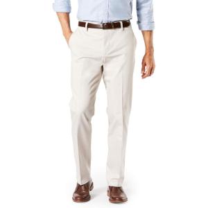 Dockers Mens Straight Fit Signature Lux Cotton Stretch Khaki Pant – Creased(Cloud)