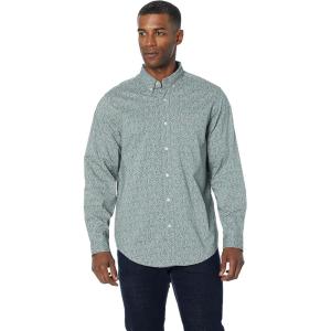 Dockers Men’s Supreme Flex Long Sleeve Button Up Shirt(Forest Fog Print)
