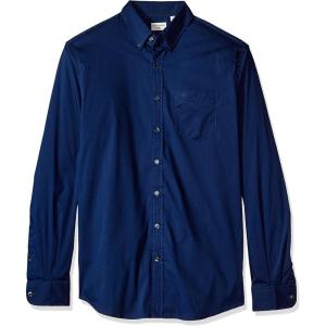 Dockers Men’s Supreme Flex Long Sleeve Button Up Shirt(Medieval Blue – Solid)