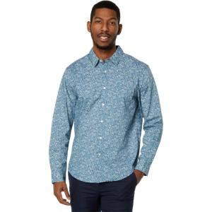 Dockers Men’s Supreme Flex Long Sleeve Button Up Shirt(Oceanview/Print)