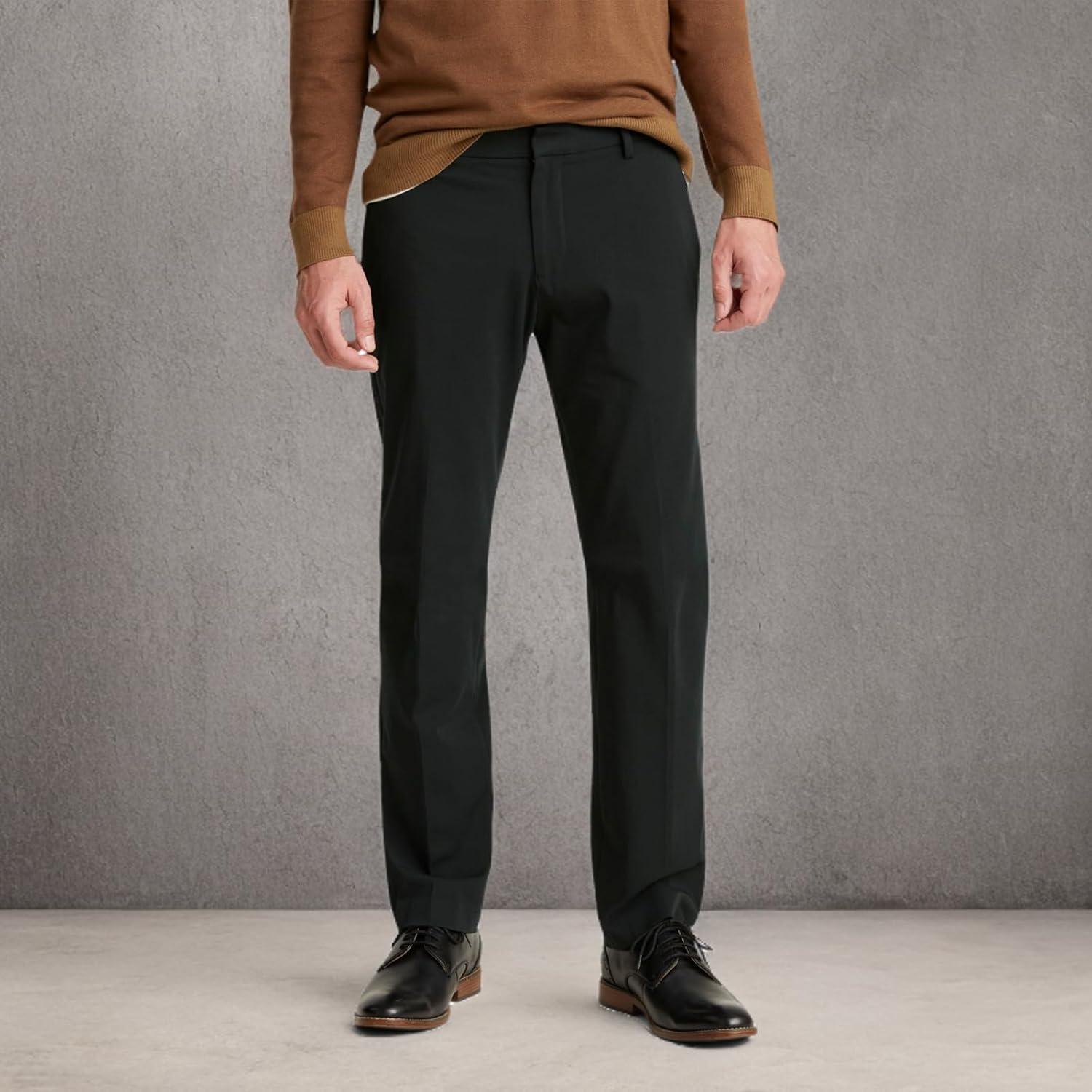 imageDOCKERS Mens City Tech Trouser Straight Fit Smart 360 Tech PantsMineral Black