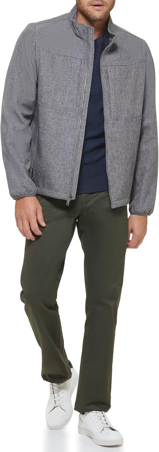 imageDOCKERS Mens Clean Zipup Softshell JacketHeather Grey