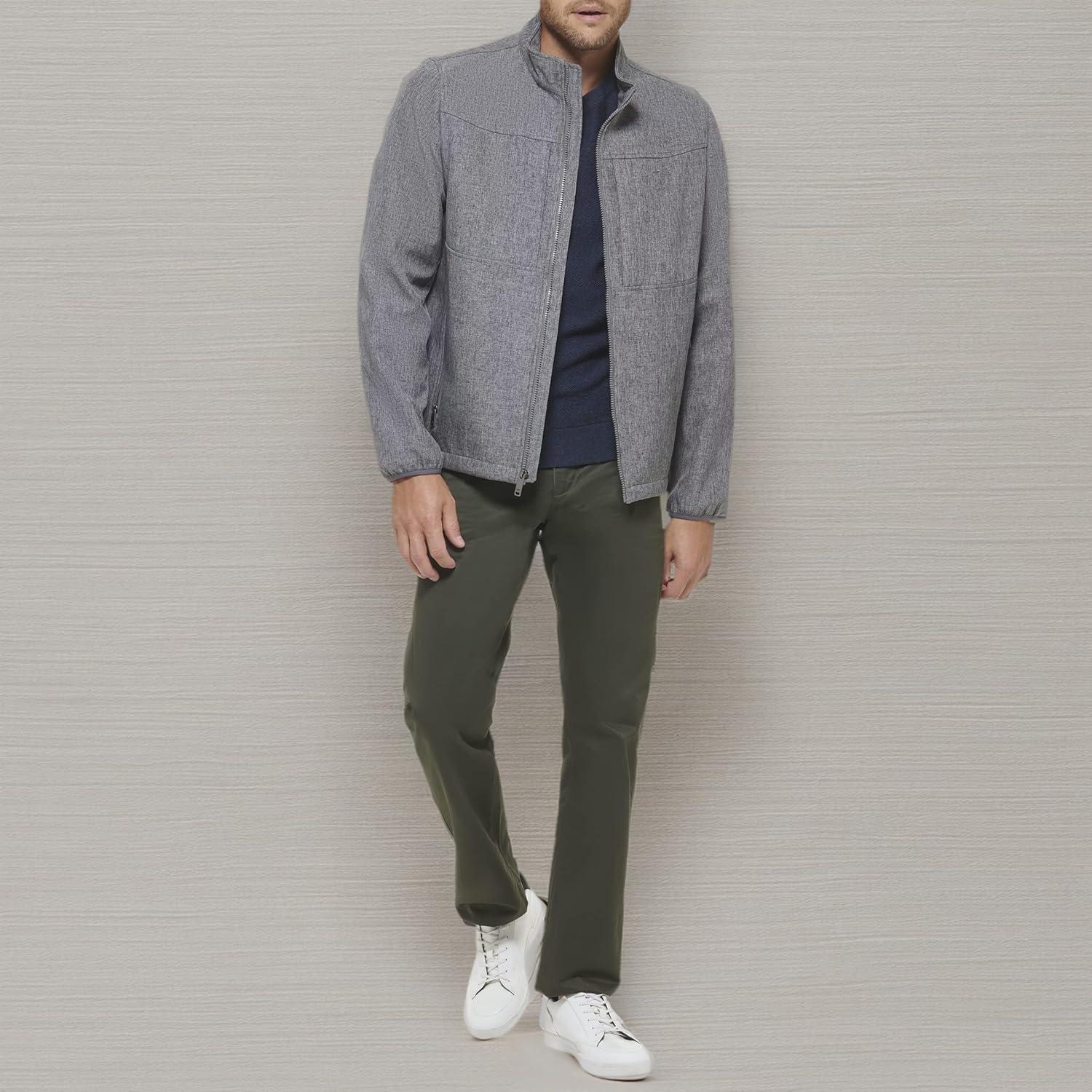 imageDOCKERS Mens Clean Zipup Softshell JacketHeather Grey