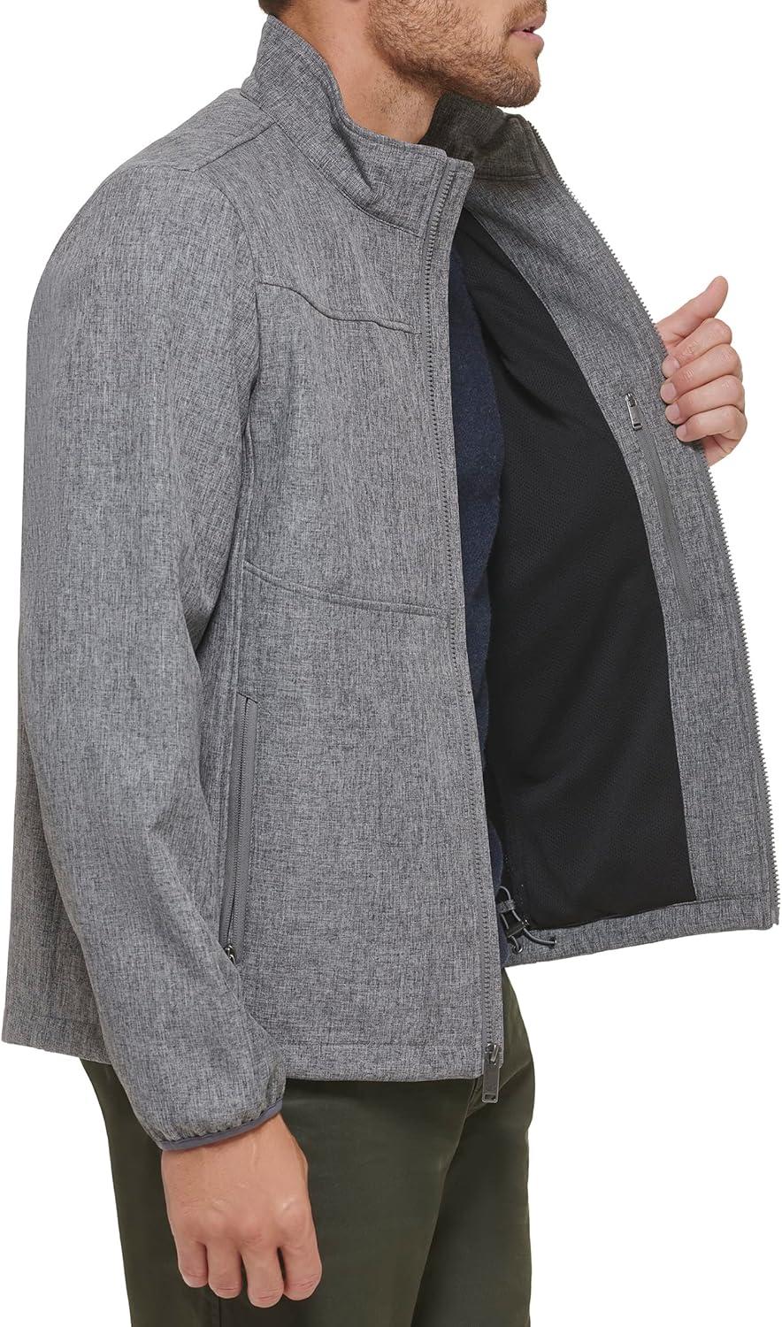 imageDOCKERS Mens Clean Zipup Softshell JacketHeather Grey