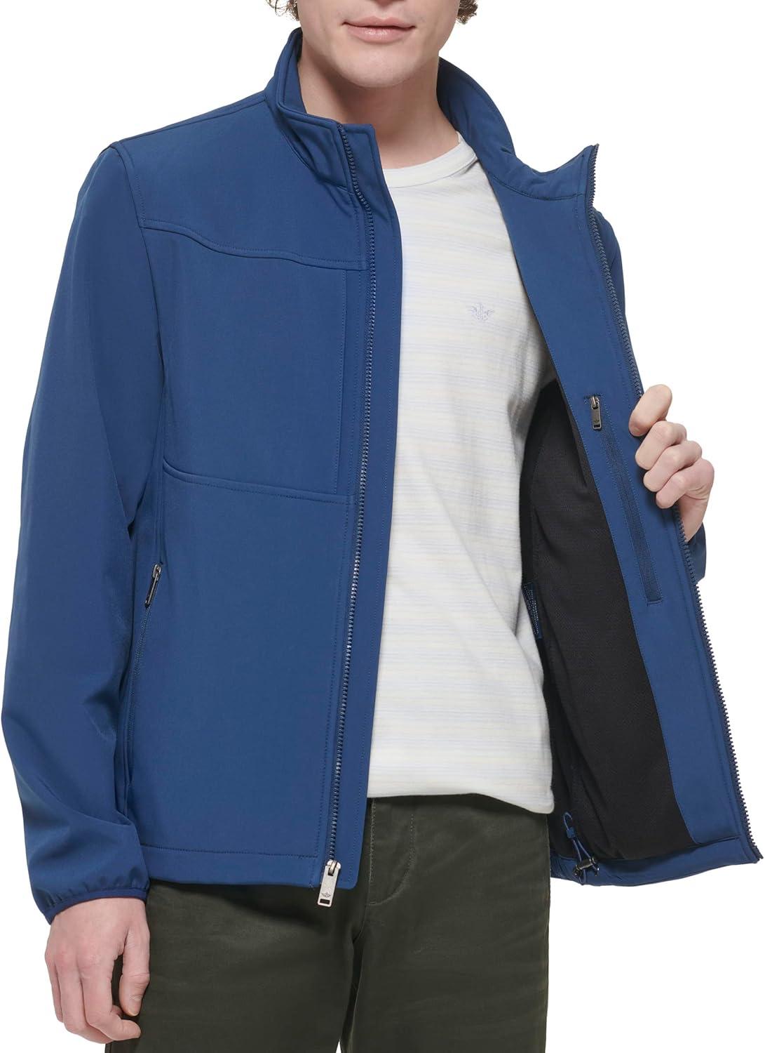 imageDOCKERS Mens Clean Zipup Softshell JacketOcean Blue