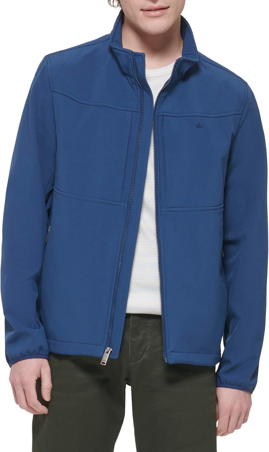 imageDOCKERS Mens Clean Zipup Softshell JacketOcean Blue