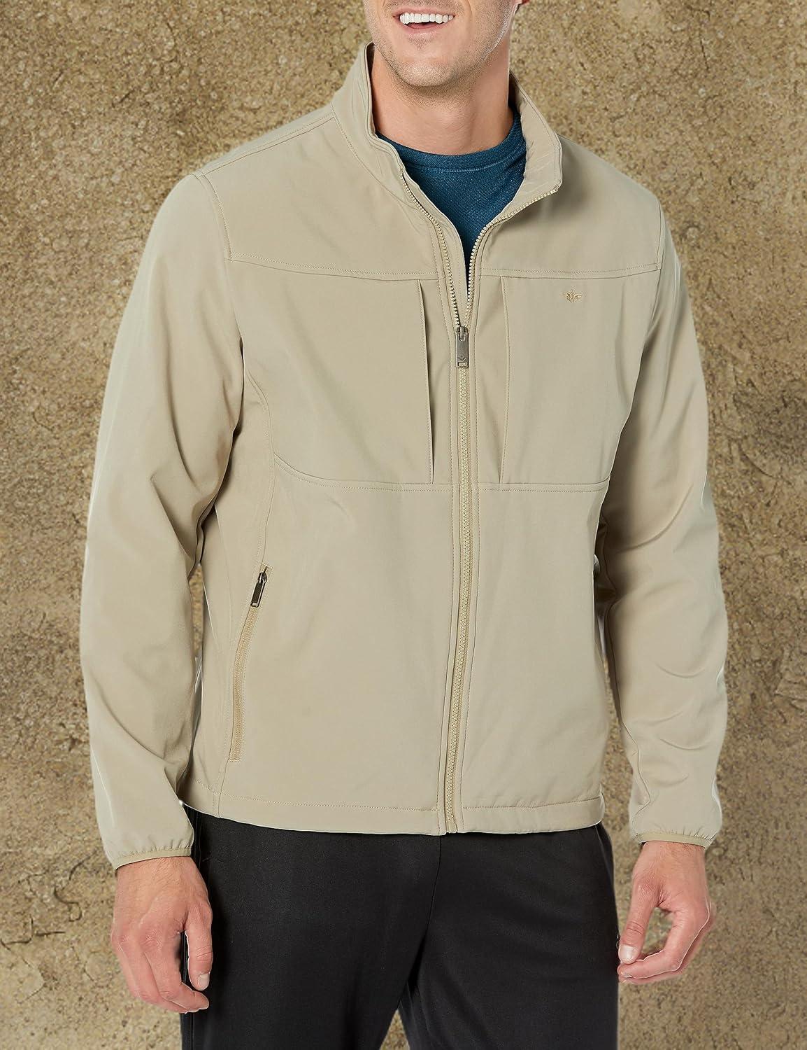 imageDOCKERS Mens Clean Zipup Softshell JacketSage