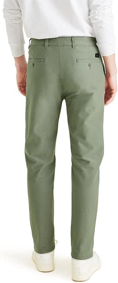 imageDOCKERS Mens Comfort Knit Chino Straight Fit Smart 360 Knit Pants Regular and Big ampamp TallMulled Basil Waterless