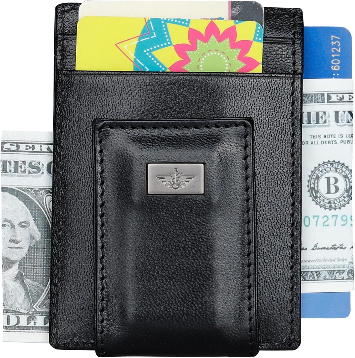 imageDOCKERS Mens Front Pocket WalletBlack Ornament