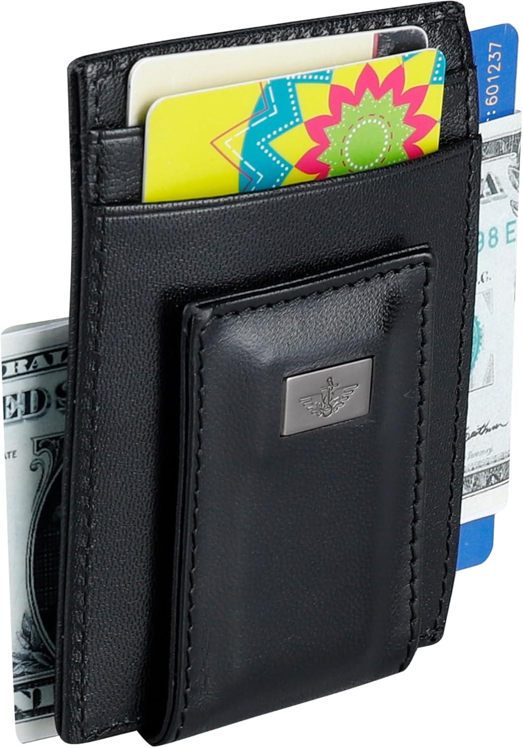 imageDOCKERS Mens Front Pocket WalletBlack Ornament