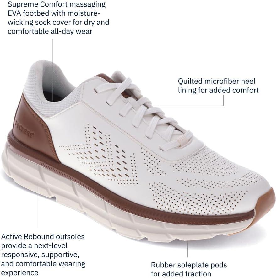 imageDOCKERS Mens Go2 SneakerWhiteTan