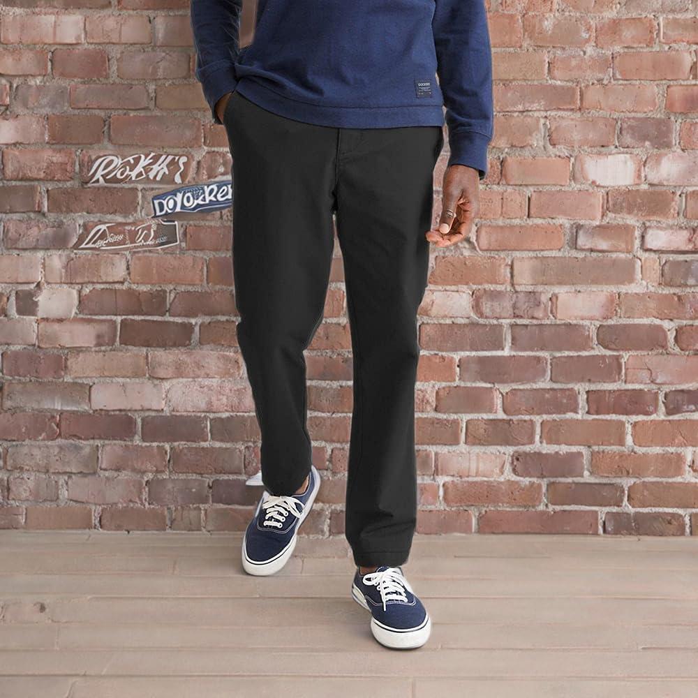 imageDOCKERS Mens Straight Fit Perfect Chino PantMineral Black Waterless