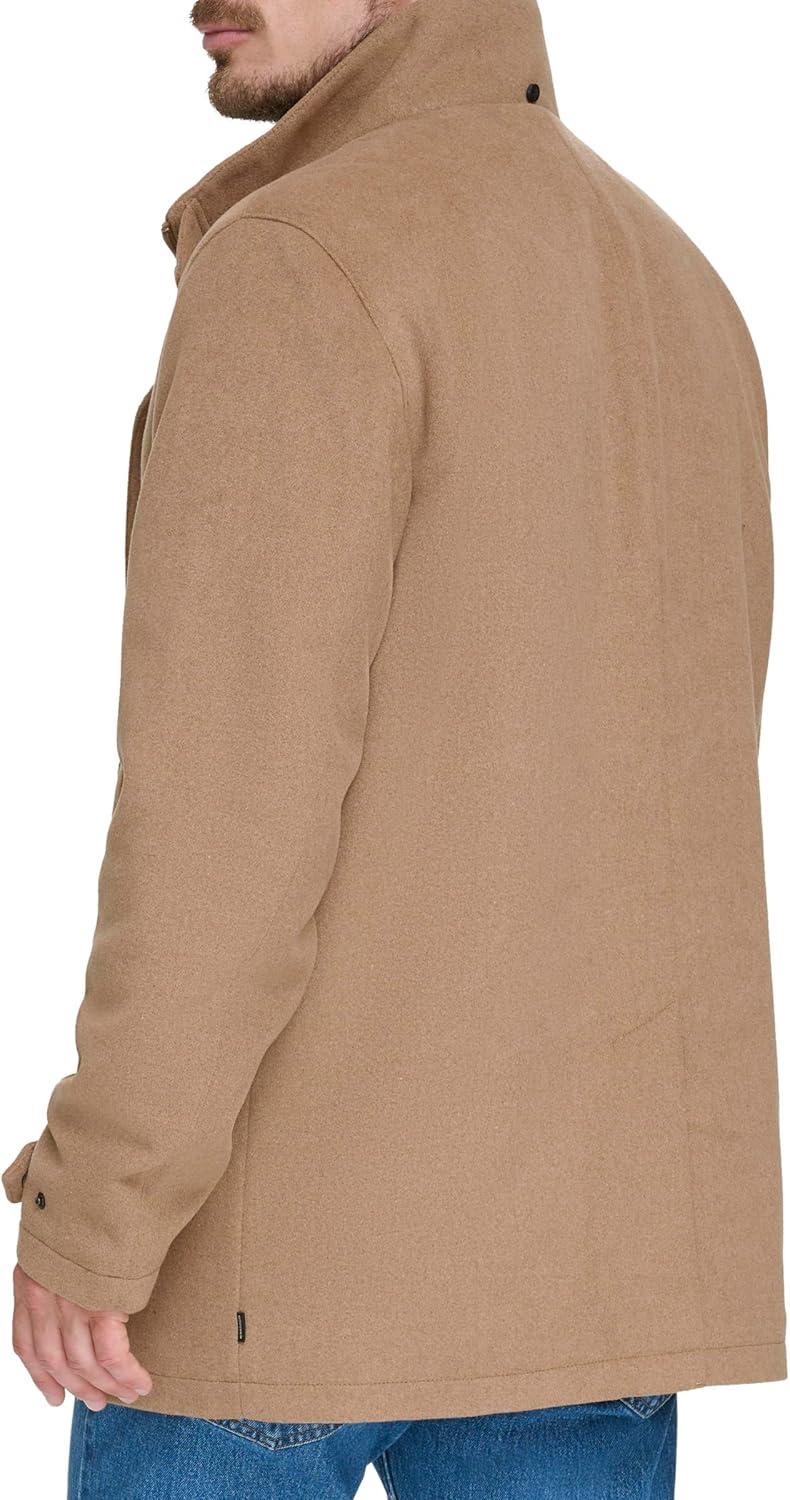 imageDOCKERS Mens Wool Melton Two Pocket Full Length Duffle CoatCamel