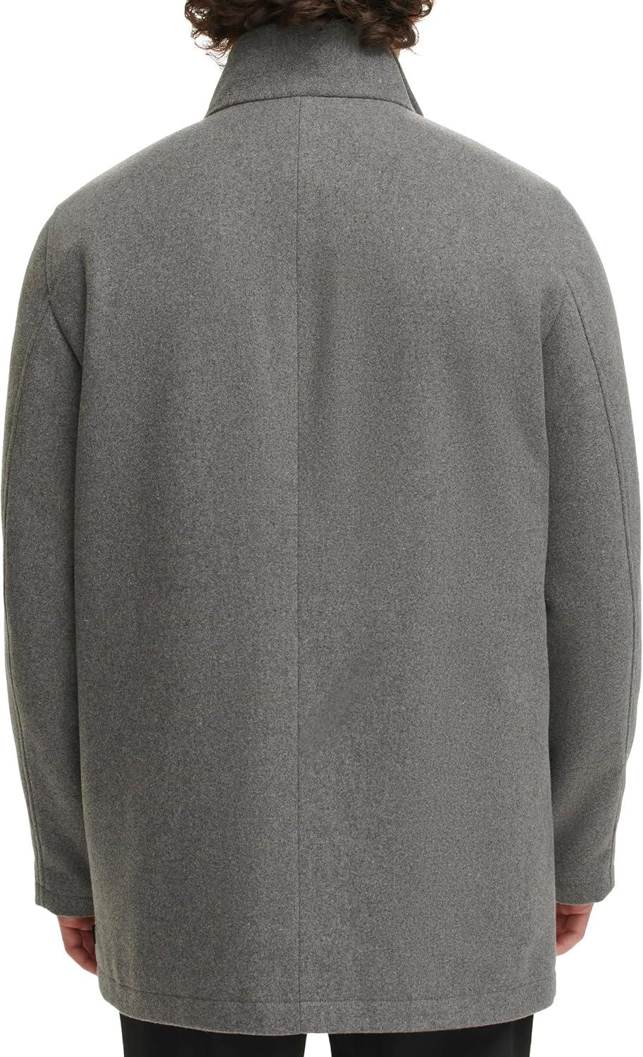 imageDOCKERS Mens Wool Melton Two Pocket Full Length Duffle CoatLight Grey