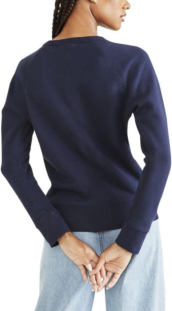 imageDOCKERS Womens Classic Fit Brushed Terry Icon SweatshirtNavy Blazer