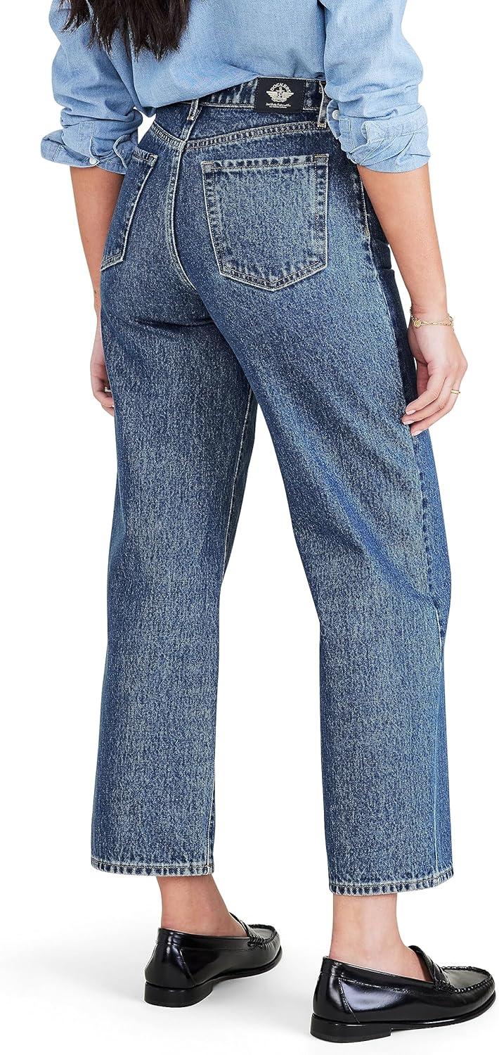 imageDOCKERS Womens High Straight Fit Jeancut PantMedium Indigo Stonewash