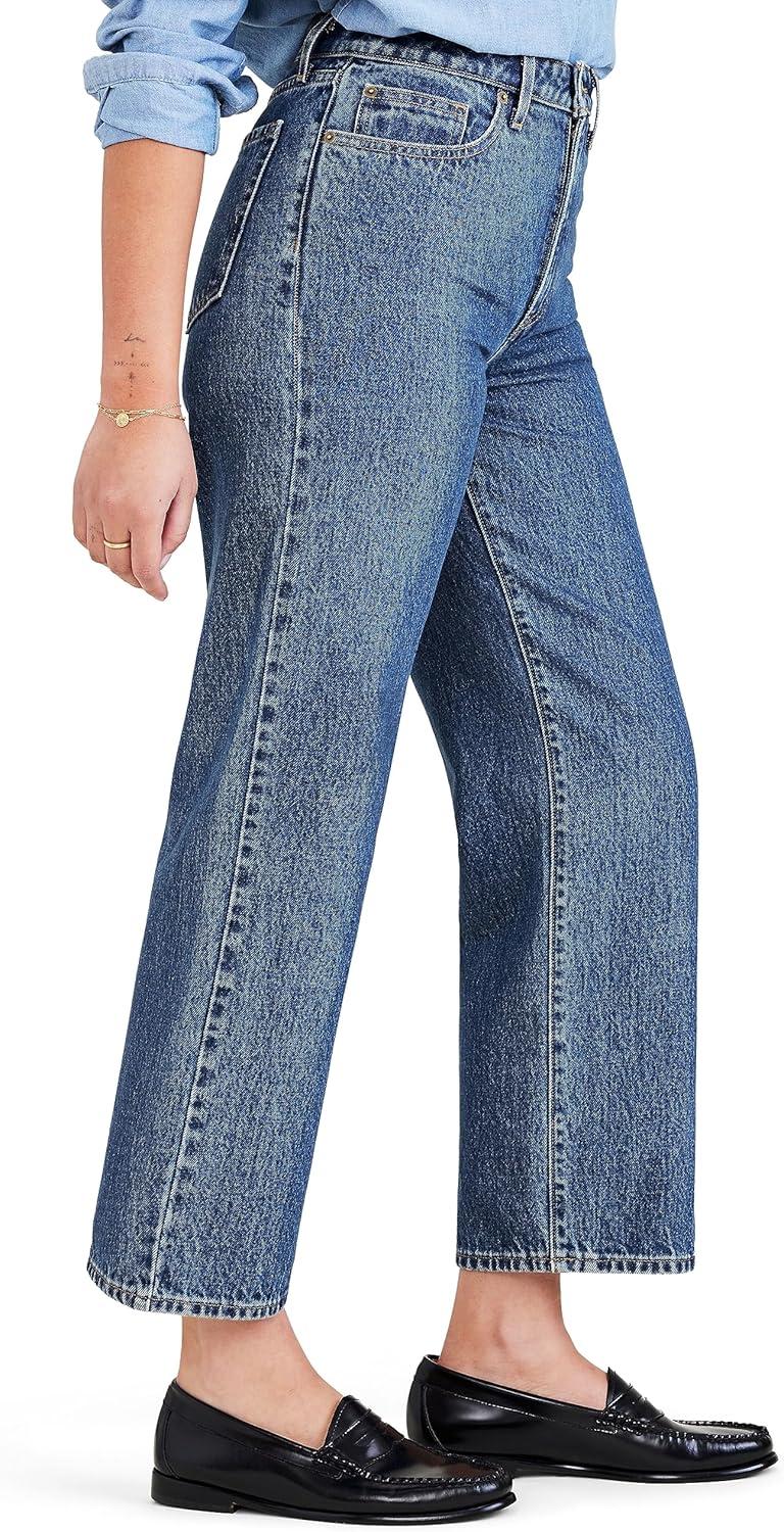 imageDOCKERS Womens High Straight Fit Jeancut PantMedium Indigo Stonewash